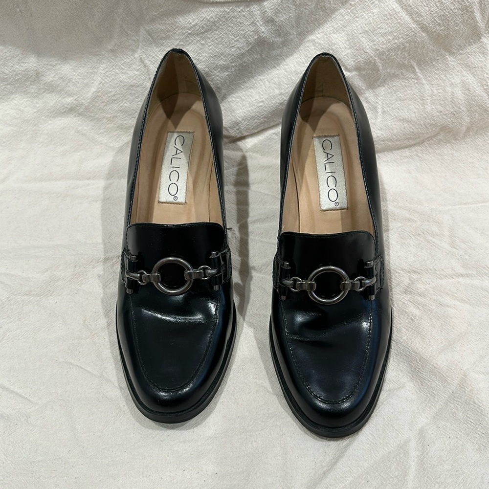Calico Black Pumps